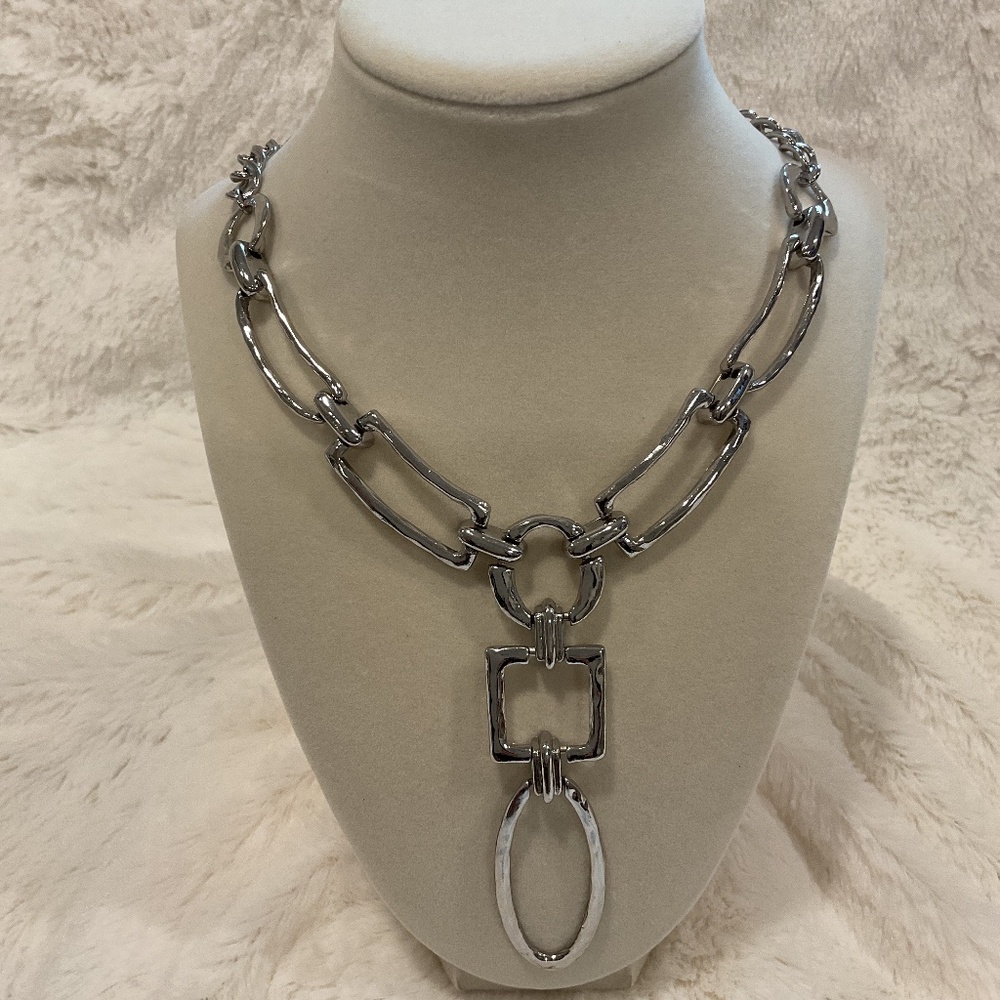 Chico’s Silver Tone Pendant Necklace
